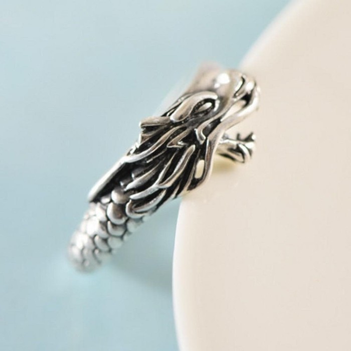 Vikings Dragon Fafnir Sterling Silver Ring