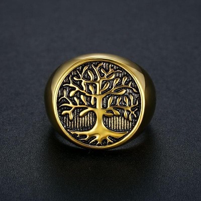 Vikings Tree of Life Stainless Steel Ring