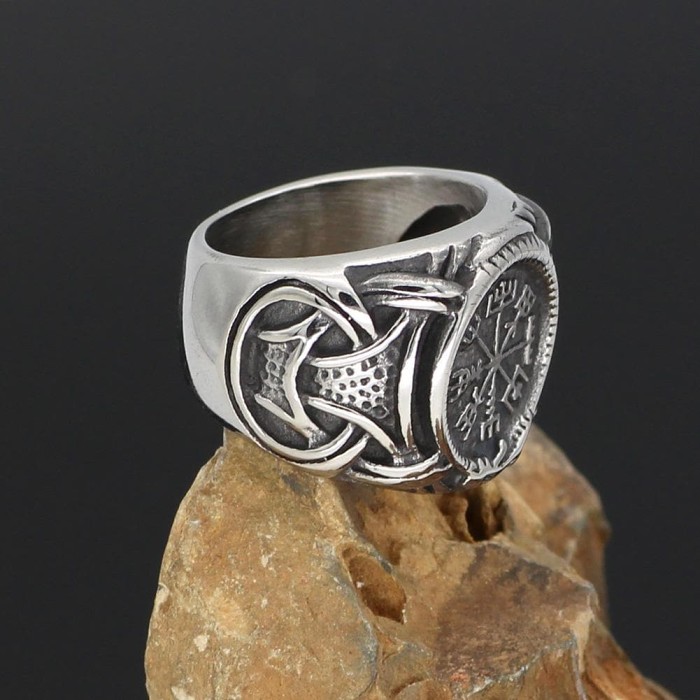 Vikings Vegvisir Stainless Steel Ring