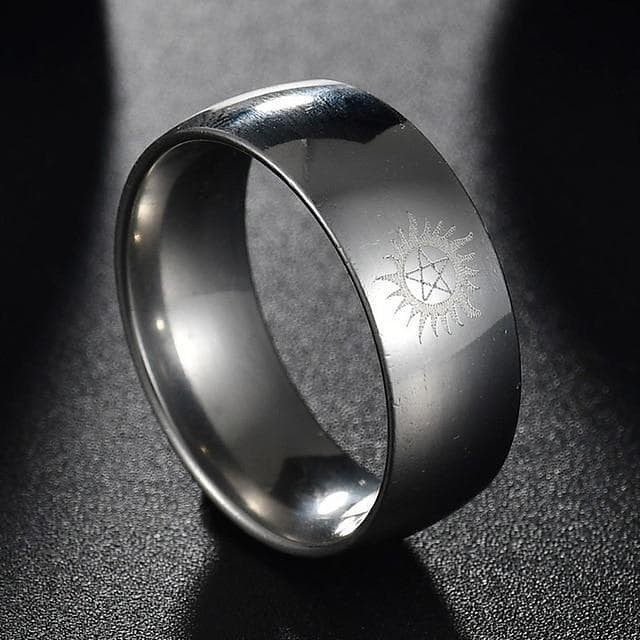 Wiccan Sun Pentagram Stainless Steel 316 Ring