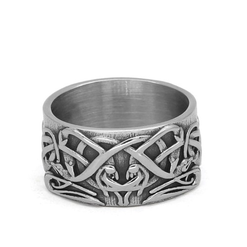 Celtic Ornament Knot Amulet Stainless Steel Ring