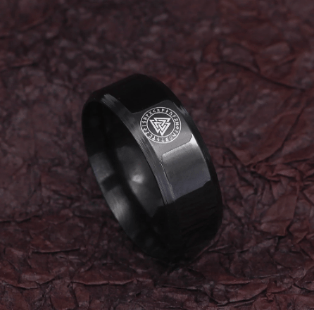 Vikings Runic Valknut Stainless Steel Ring