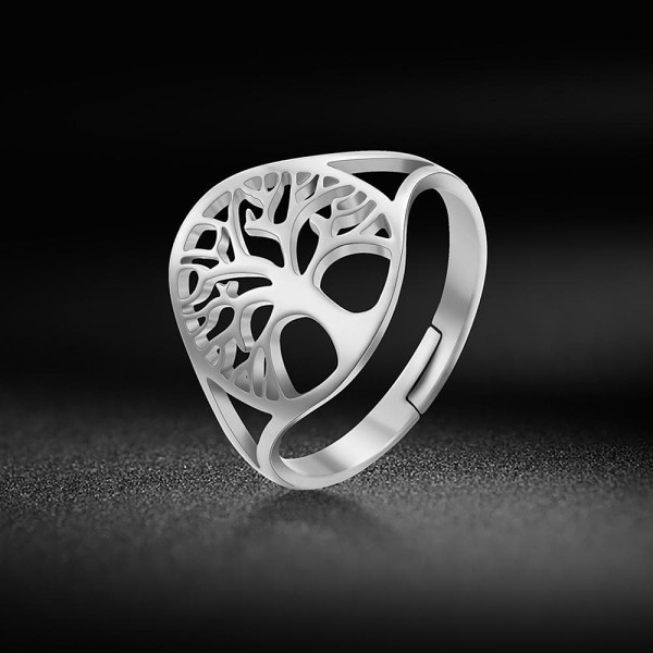 Viking Yggdrasil 316L Stainless Steel Adjustable Ring