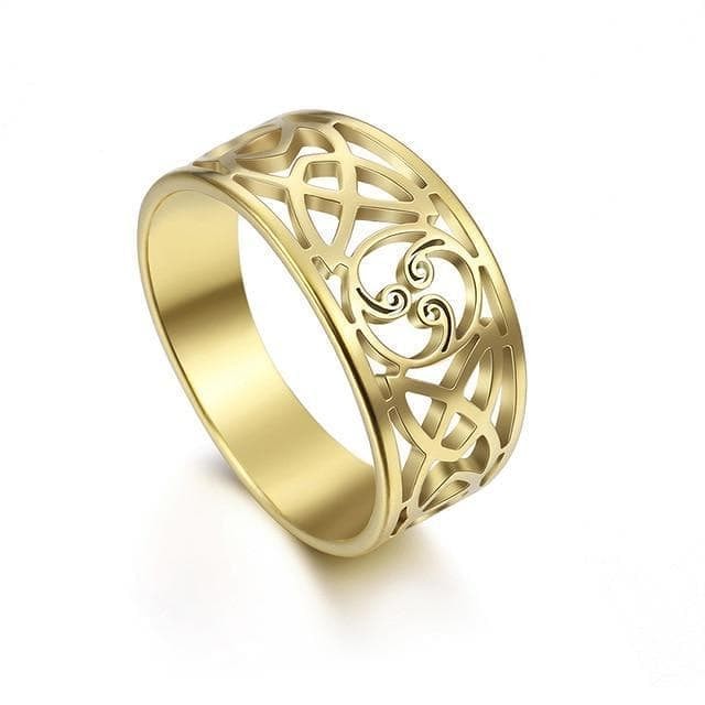 Celtic Triskelion Knot Stainless Steel Ring