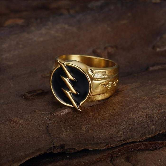 Ancient Greece Bolt of Zeus Stainless Steel Ring