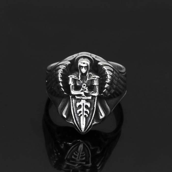 Roman St.Michael Archangel Stainless Steel Ring