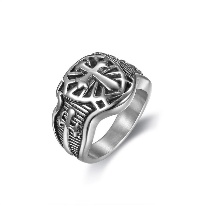 Templar Masonic Cross Stainless Steel Ring