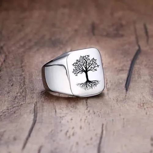 Viking Tree Nordic Yggdrasil Stainless Steel Ring