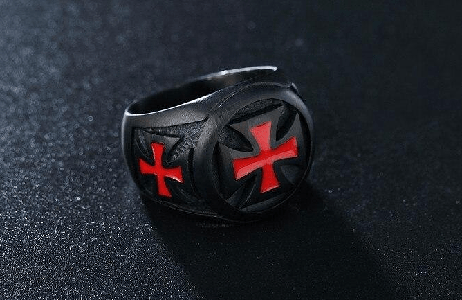 Templar Cross Pattée Stainless Steel Ring