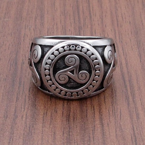 Viking Nordic Triskele Stainless Steel Ring