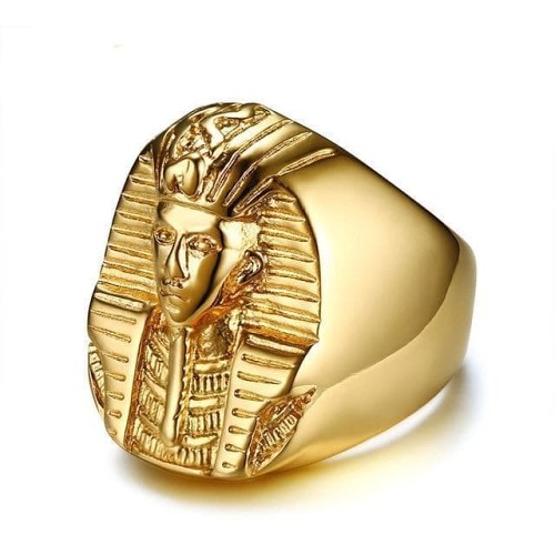 Ancient Egypt Tutankhamun Stainless Steel Ring