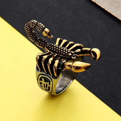 Ancient Egypt Scorpion Goddess Stainless Steel Ring