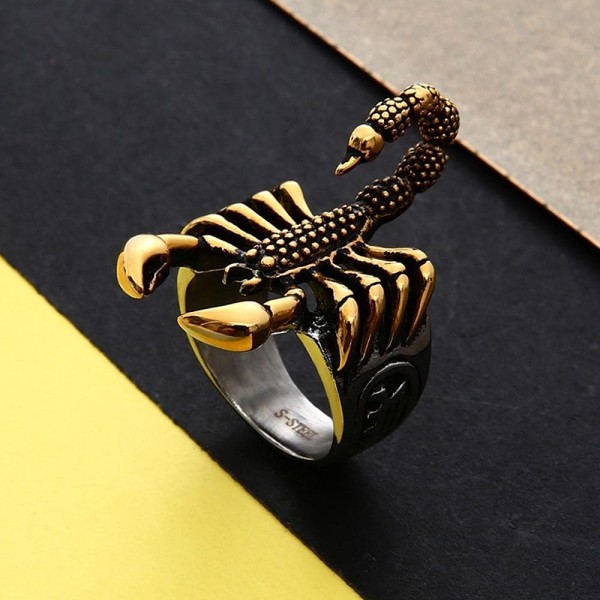 Ancient Egypt Scorpion Goddess Stainless Steel Ring