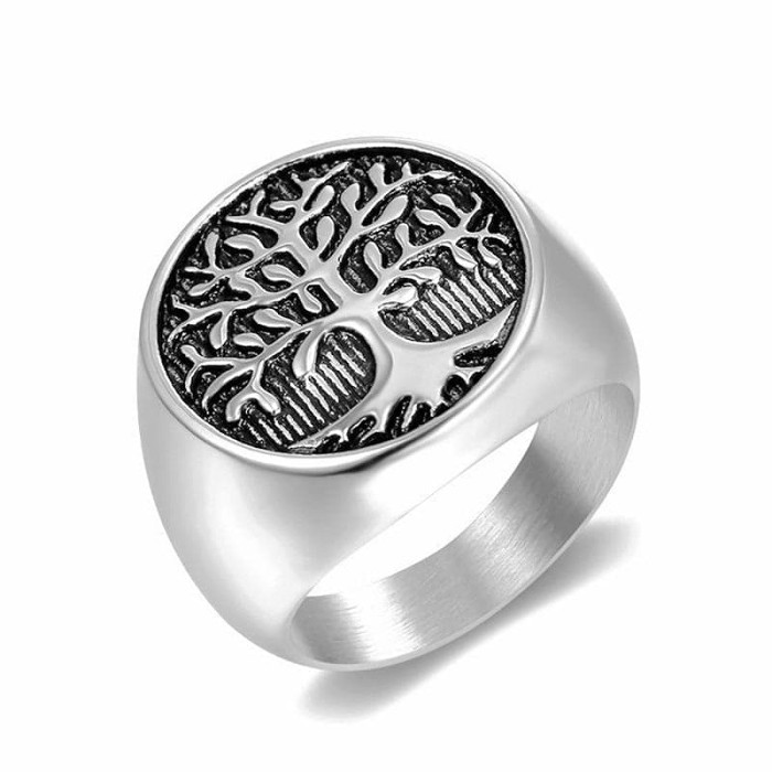 Vikings Tree of Life Stainless Steel Ring