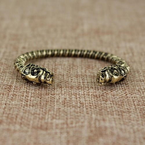 Wolf Headed Viking Bracelet