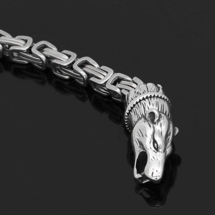 Vikings Fenrir Wolf Stainless Steel Bracelet