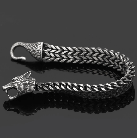 Vikings Fox Head Stainless Steel Bracelet