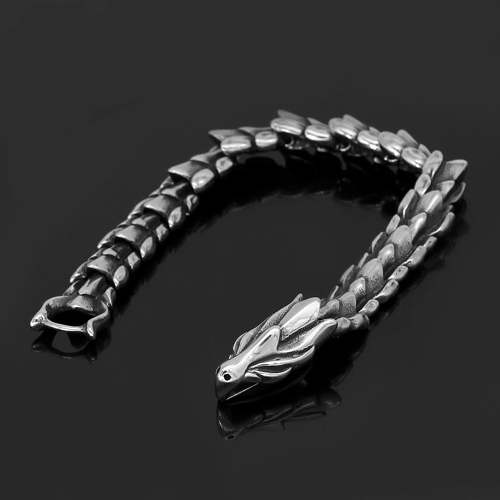 Vikings Dragon Head Stainless Steel Bracelet