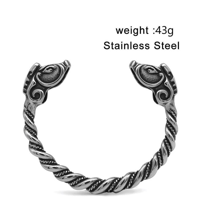 Vikings Dragons & Serpents Stainless Steel Bracelet