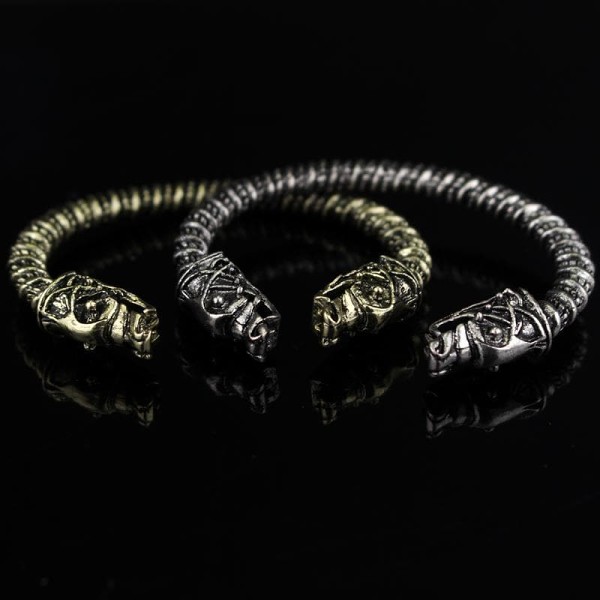 Wolf Headed Viking Bracelet