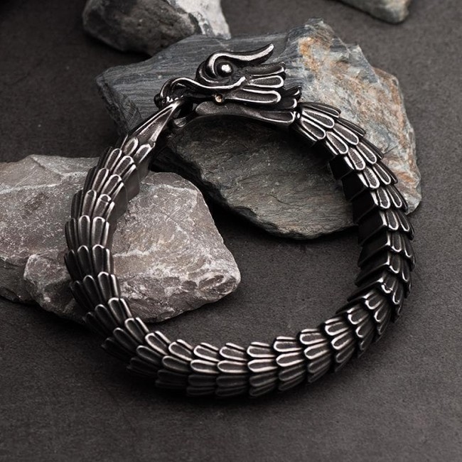 Vikings Dragon Stainless Steel Bracelet