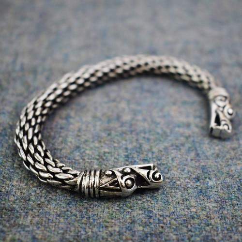 Viking Mystical Norse Dragon Head Chunky Bracelet