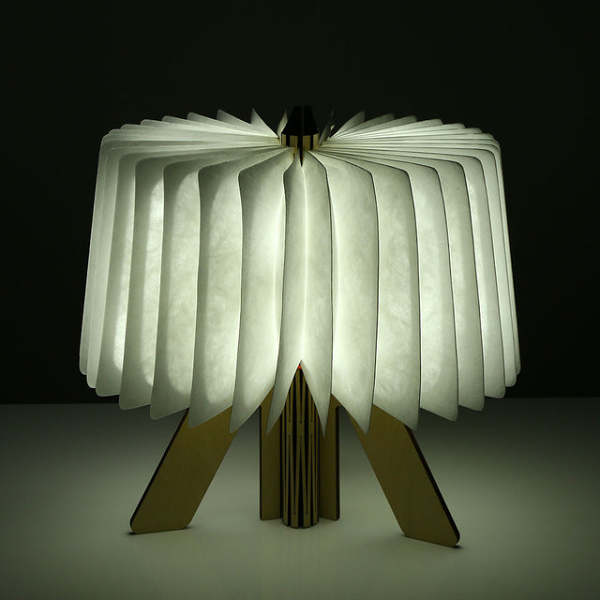 Standing Wooden Book Light