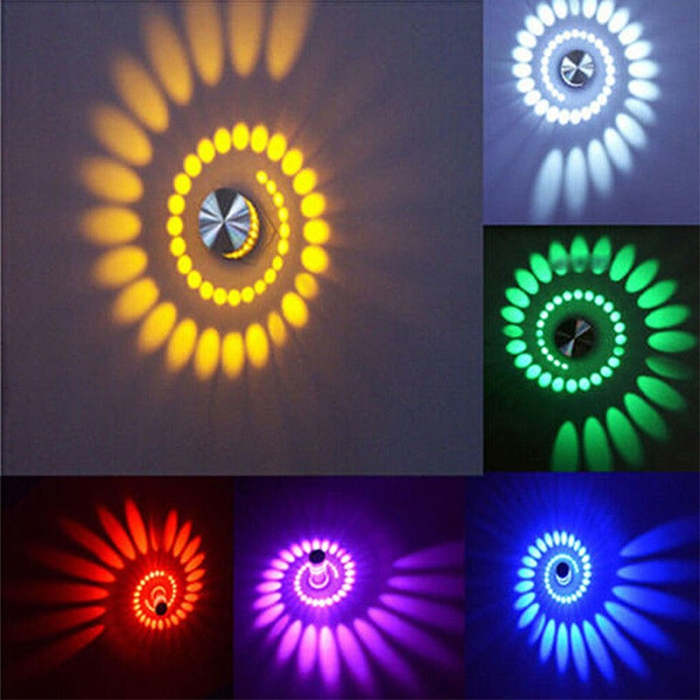 Spiral LED Wall Light With Remote