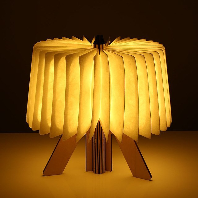 Standing Wooden Book Light