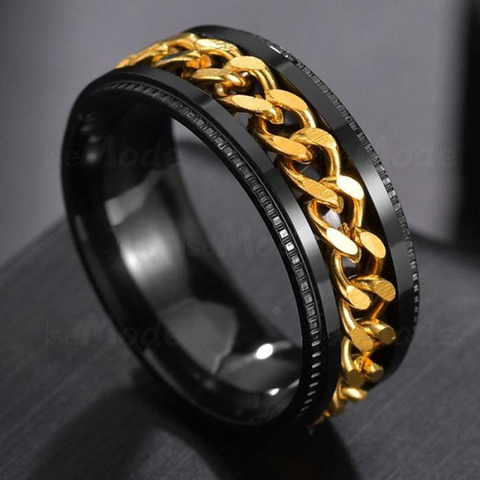 Cool Stainless Steel Rotatable Men Couple Ring High Quality Spinner Chain Rotable Rings Punk Women Man Jewelry for Party Gift