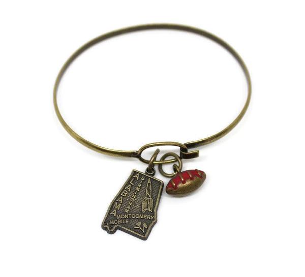 Alabama State 2 Charm Bracelet or Necklace