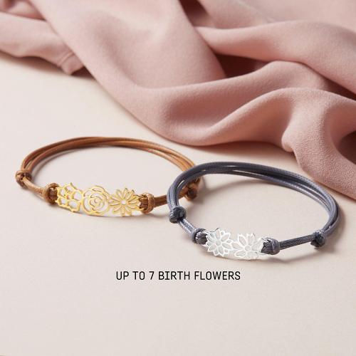 Birthflower Bracelet for Mom, Custom Mom Bracelet, Family Bracelet