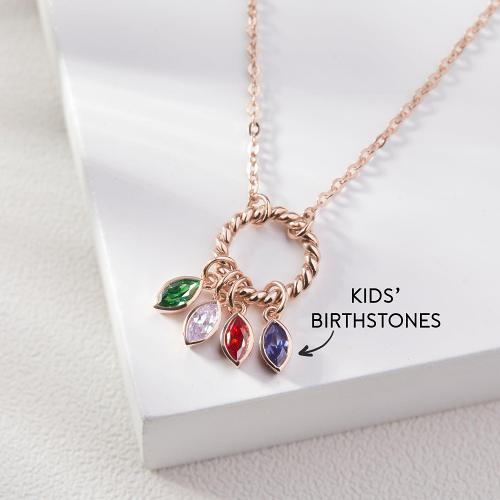 Birthstone Jewelry For Mom, Mother Necklace With Birthstone