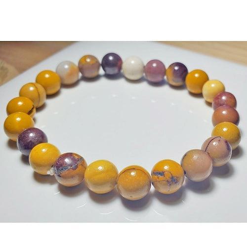 8mm Australian Jasper Mookaite Beaded Elastic Stretch Bracelet