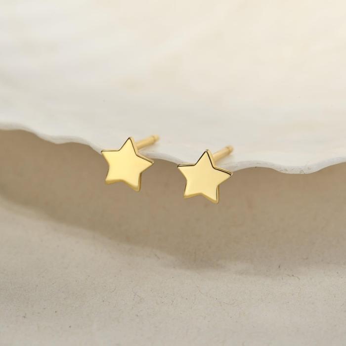 Dainty Star Stud Earrings Minimalist Studs