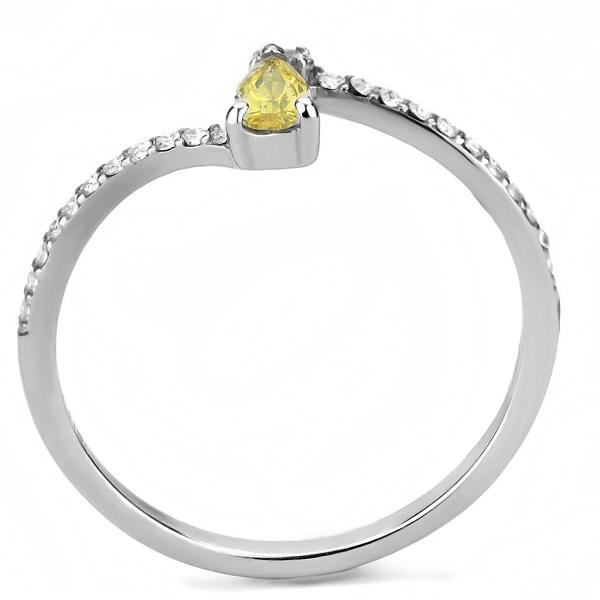 DA115 - High polished (no plating) Stainless Steel Ring with AAA Grade