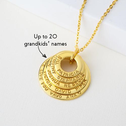 Grandchildren Necklace, Grandma Jewelry, Grandma Necklace With Names