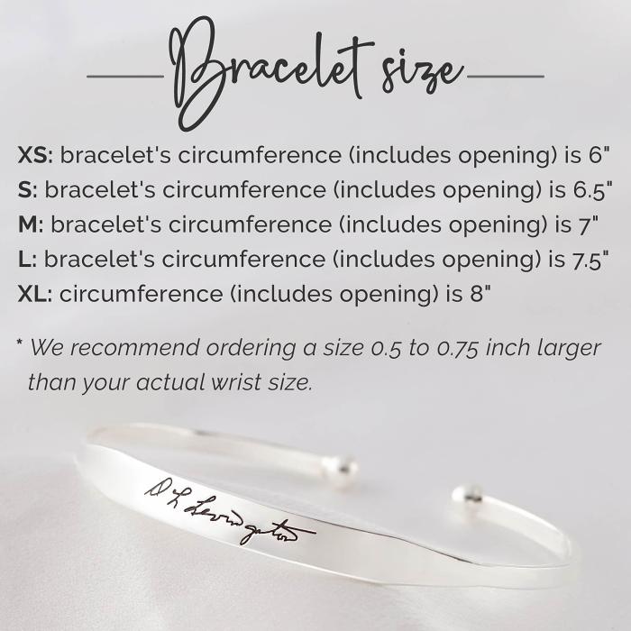 Handwritten Bracelet Memorial Handwriting Jewelry