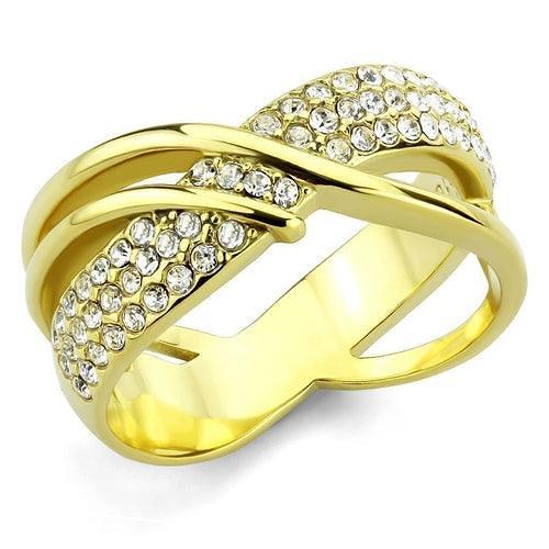 TK3632 - IP Gold(Ion Plating) Stainless Steel Ring with Top Grade