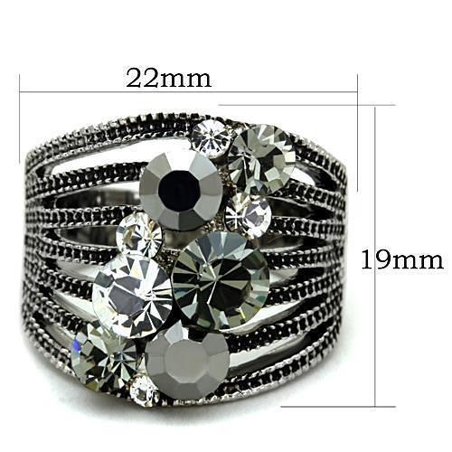 TK1521 - High polished (no plating) Stainless Steel Ring with Top