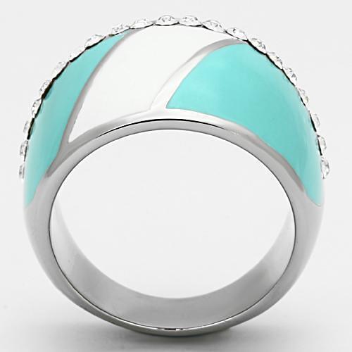 TK812 - High polished (no plating) Stainless Steel Ring with Top Grade