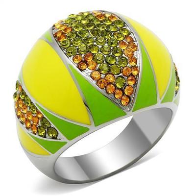 TK266 - High polished (no plating) Stainless Steel Ring with Top Grade