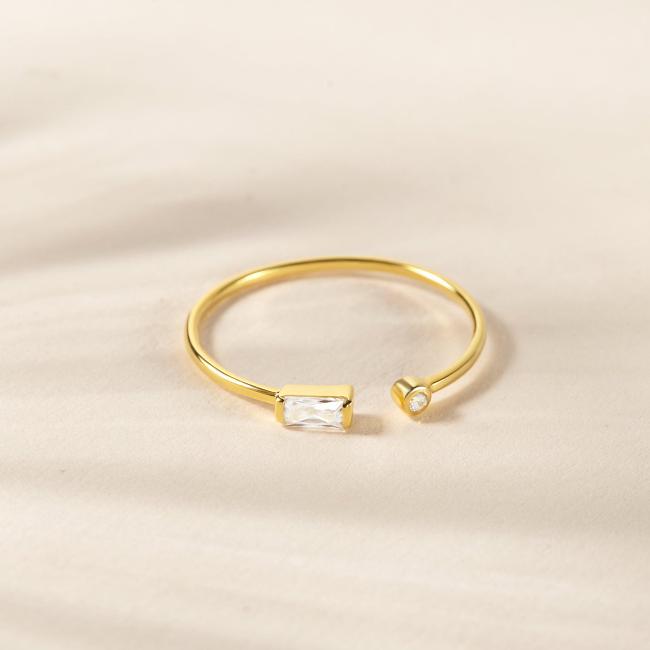 Open Ring Stackable Ring Minimal CZ Ring