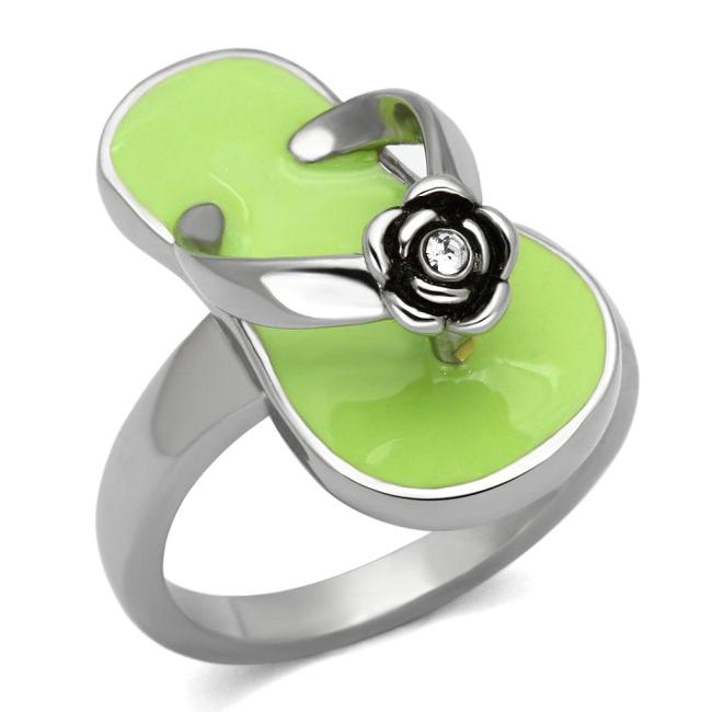 TK814 - High polished (no plating) Stainless Steel Ring with Top Grade