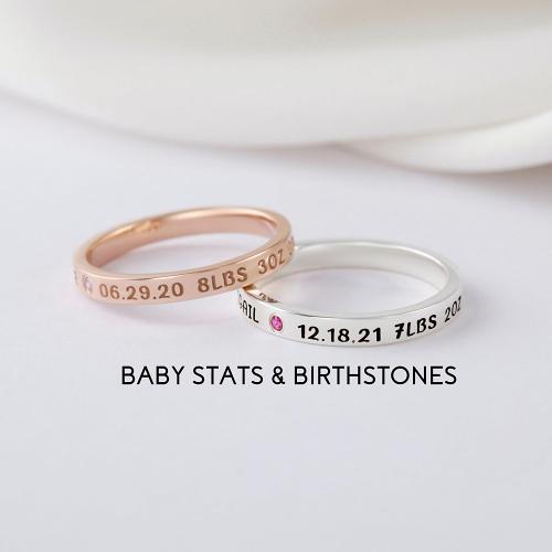 New Mom Ring, First Time Mother Gift, Baby Name Ring