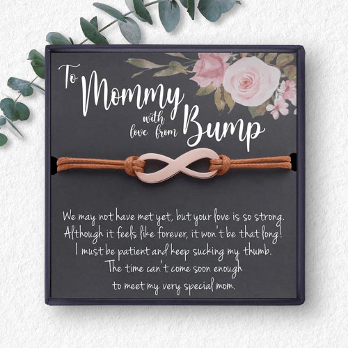Mommy To Be Gift From Bump, New Mom Bracelet, Gift for Expecting Mom