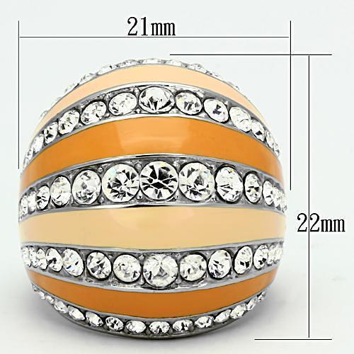 TK798 - High polished (no plating) Stainless Steel Ring with Top Grade