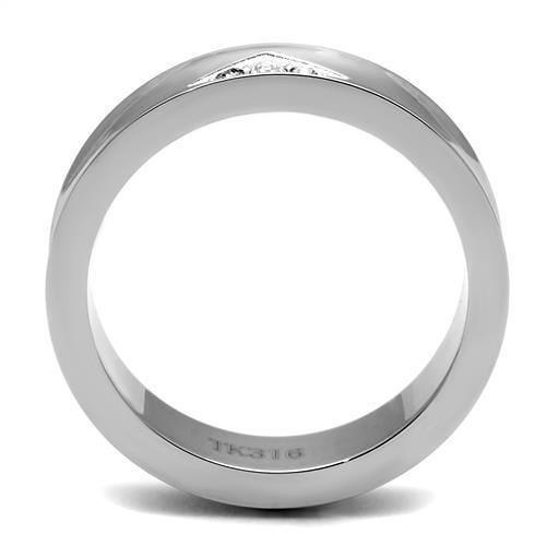 TK2562 - High polished (no plating) Stainless Steel Ring with Top