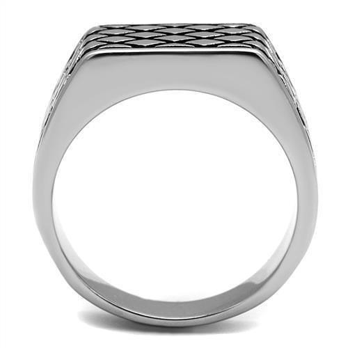 TK3009 - High polished (no plating) Stainless Steel Ring with Epoxy