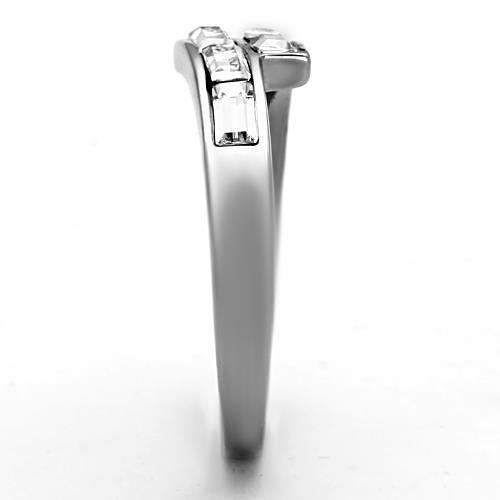 TK1335 - High polished (no plating) Stainless Steel Ring with Top
